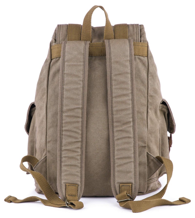 GOOTIUM 21101AMG-S Specially High Density Thick Canvas Backpack Rucksack, Field Tan, Small - Image 5